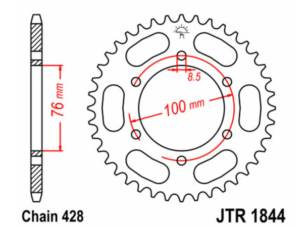 JT Bakdrev MT-125 (20-) YZF-R125 (09-)