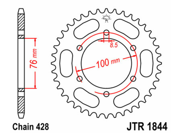 JT Bakdrev MT-125 (20-) YZF-R125 (29-)