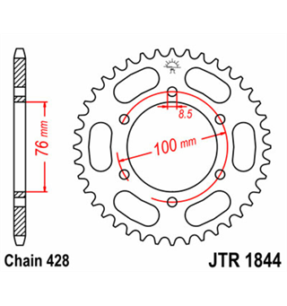 JT Bakdrev MT-125 (20-) YZF-R125 (29-)