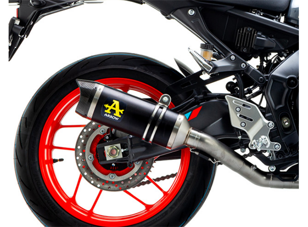 Thunder Sort | Passer Kun Lavt Frontrør Arrow Thunder Lyddemper MT-09 21-