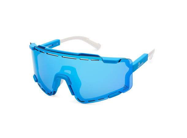 AMOQ Align Performance Solbriller Blå/Hvlit - Blått speilglass