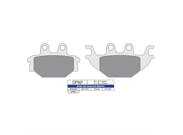 Bremseklosser Mt/Yzf-R125 Bak Tilsvarer Sbs 810