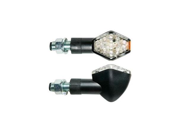 Diodblinkers Silver Hex Svart Inkl.Resis
