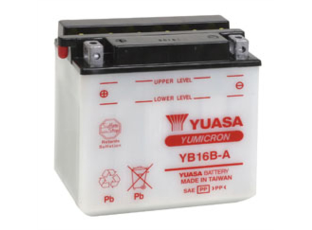 YUASA YB16BA-1, Batteri Uten Syre