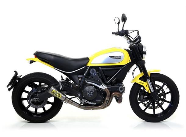 Komplett Arrow slip-on Ducati Scrambler Titan Pro-race lyddemper blank