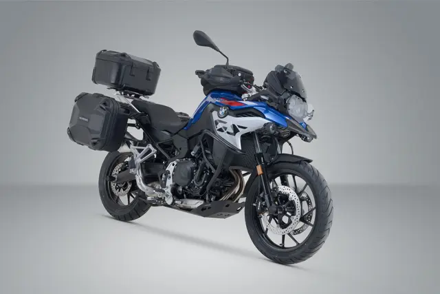 SW-Motech DUSC Adventure sett Svart. BMW F 850/900 GS Adv. Inox racks. 