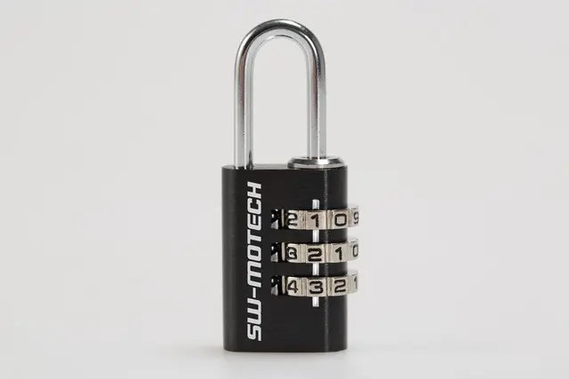 Sw-Motech Lock for motorcycle luggage Black. Combination lock. 