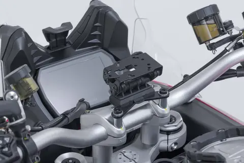 SW-Motech GPS mount on the handlebar Black. Ducati Multistrada V4 (20-), V2 (