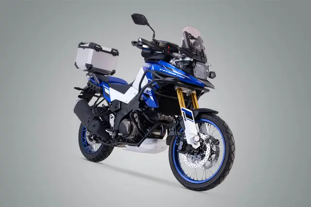 SW-Motech TRAX ADV top case system Silver. Suzuki V Strom 650 / 1000 / 1050 