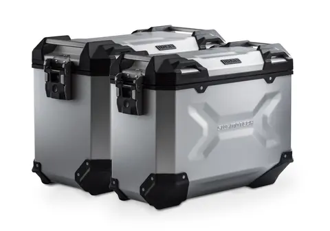 SW-Motech TRAX ADV aluminium case system Silver. 45/37 l. Honda X-ADV (20-24).