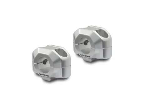 SW-Motech Bar riser for Ø 22 mm handleba H=15 mm. Silver.