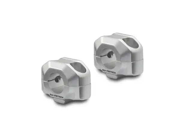 SW-Motech Bar riser for Ø 22 mm handleba H=15 mm. Silver. 