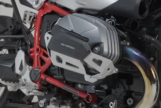 SW-Motech Cylinder guards Silver. BMW R nineT models, R 12 models.