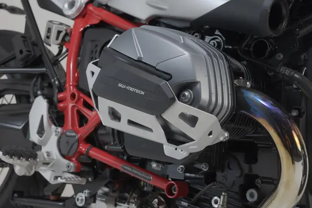 SW-Motech Cylinder guards Silver. BMW R nineT models, R 12 models. 