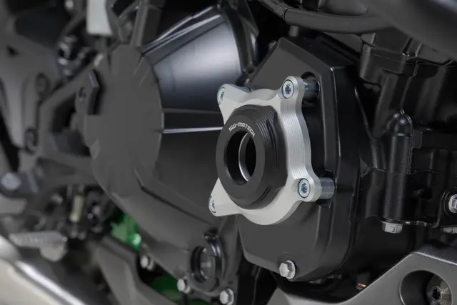 SW-Motech Engine case protector Black/Silver. Kawasaki Z900 models (16-) 