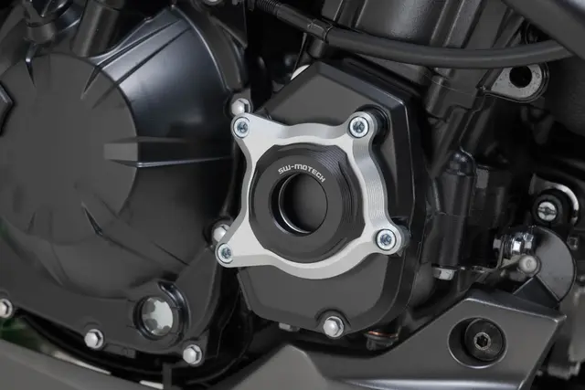 SW-Motech Engine case protector Black/Silver. Kawasaki Z900 models (16-) 