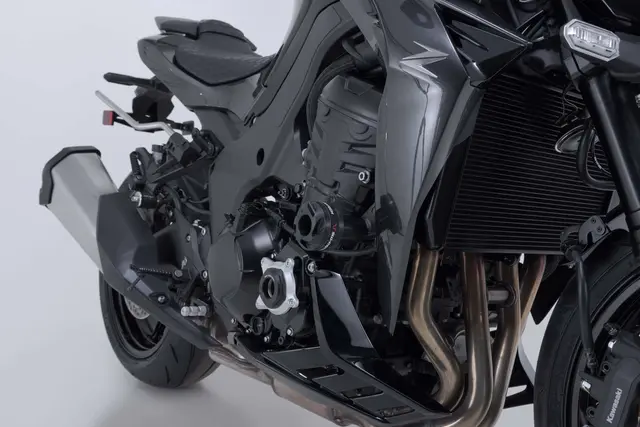 SW-Motech Frame slider kit Black. Kawasaki Z900 models (16-), Z1100 