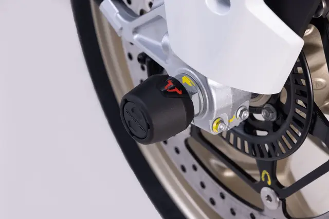 SW-Motech Slider set for front axle Black. Moto Guzzi V100 Mandello/S, V85/T 