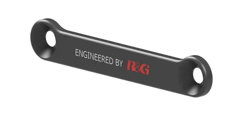 R&amp;G Rear Footrest Plate (left side, blac ck, with green logo), Kawasaki Z H2 &#39;20-