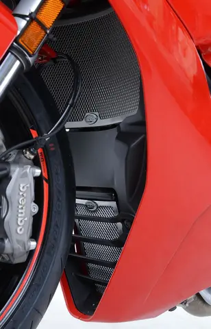 R&amp;G Radiator &amp; Oil Cooler Guard Set SILV VER - Ducati Supersport (S) &#39;17-