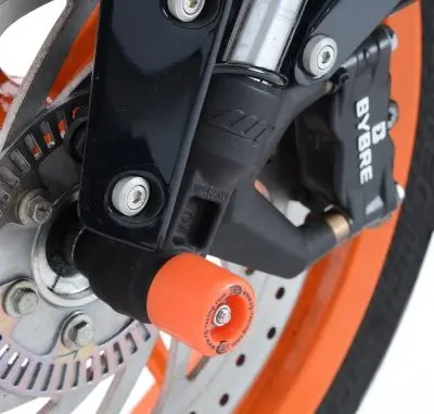 R&amp;G Fork Protectors, ORANGE, KTM 125/200 0/390 Duke, RC125/200/390, Husqvarna Vit