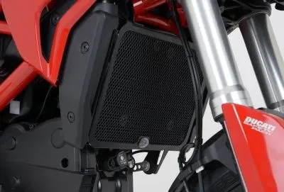 R&G Radiator Guard BLACK - Ducati Hyperm motard 821/939/939SP / Hyperstrada 821/9 