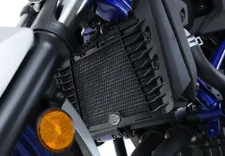 R&amp;G Radiator Guard RED - Yamaha YZF-R25 &#39;14- / YZF-R3 &#39;15- / MT-25 / MT-03 &#39;16-