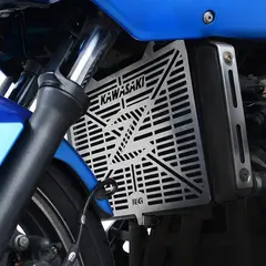 R&amp;G Branded Radiator Guard, stainless, K Kawasaki Z750 &#39;07-, Z750R, Z800, Z1000 &#39;