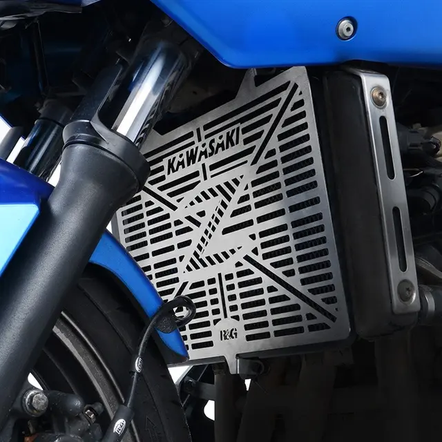 R&G Branded Radiator Guard, stainless, K Kawasaki Z750 '07-, Z750R, Z800, Z1000 ' 