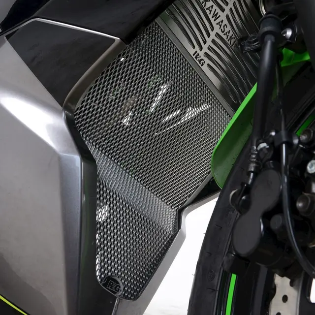 R&G Downpipe Grille, GREEN, Kawasaki Nin nja 125 