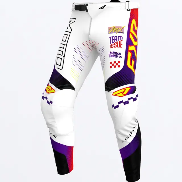 FXR Podium Gladiator MX Bukse White/Purple/Red 30 