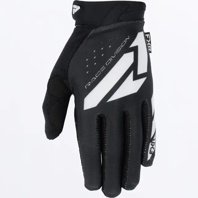 FXR Junior Reflex MX Hansker Black/White M 
