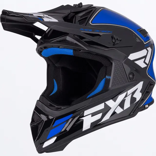 FXR Helium MX Hjelm Blue/White S 