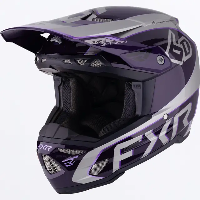 FXR 6D ATR-3 FIM Hjelm Grey/Purple S 