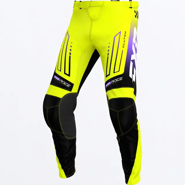 FXR Barn Clutch MX Bukse HiVis/Black/Purple 4 