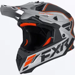 FXR Helium Carbon MX Hjelm Orange/Silver M