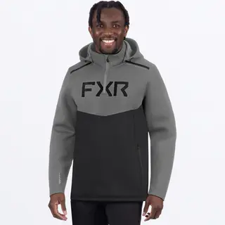 FXR Herre Altitude Tech 1/4 Zip Hoodie Char/Grey