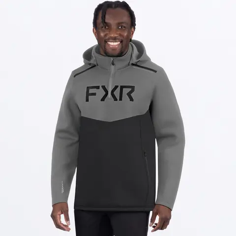 FXR Herre Altitude Tech 1/4 Zip Hoodie Char/Grey
