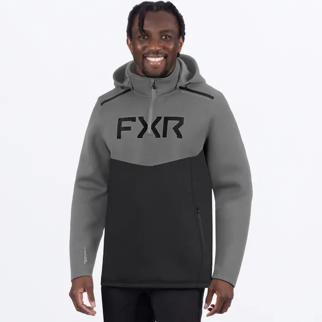 FXR Herre Altitude Tech 1/4 Zip Hoodie Char/Grey M 