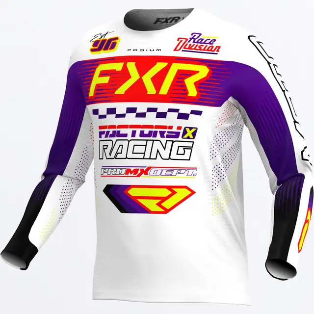 FXR Podium Gladiator MX Trøye White/Purple/Red S 