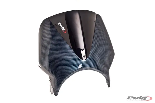 Puig Vision Screen Carbon Look Fairing / Black Screen 