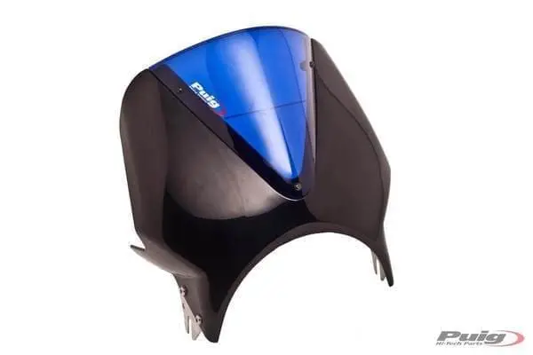 Puig Vision Screen Black Fairing / Blue Screen 