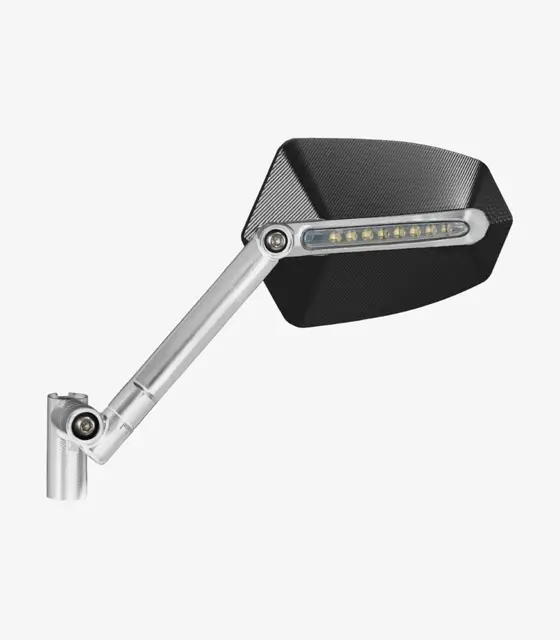 Puig GTI Mirror - Venstre Aluminium / Svart 