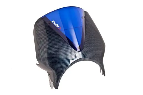 Puig Vision Screen Carbon Look Fairing/Blue Screen