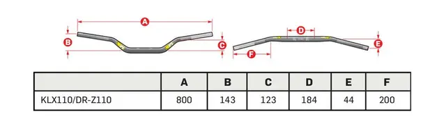 Pro Taper SE Styre KLX110 7 DR-Z110 