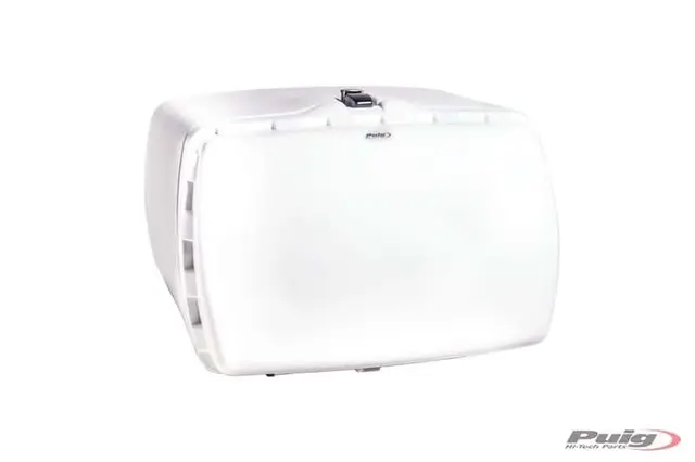 Puig Maxi Box 90L with Lock (Fitting Ki t Included) | White 