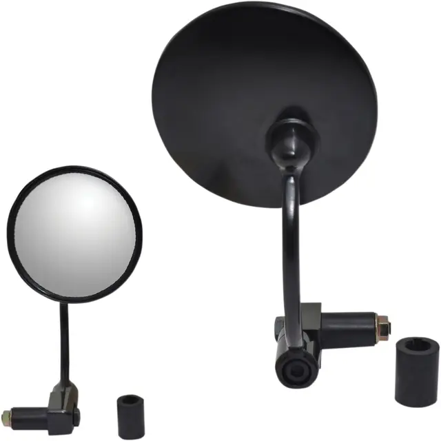 Parts Unlimited Mirror Pu 7/8 Bar End R Mirror 7/8" Bar End Round Black 