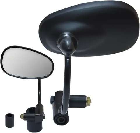 Parts Unlimited Mirror Pu 7/8 Bar End O Mirror 7/8&quot; Bar End Oval Black