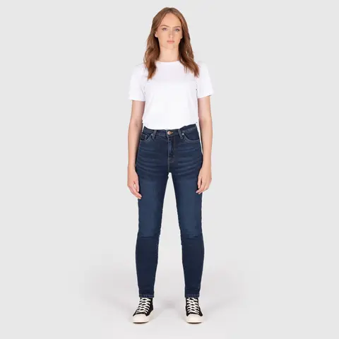 Knox Colton Skinny Dame Jeans XS 8 reg, blå