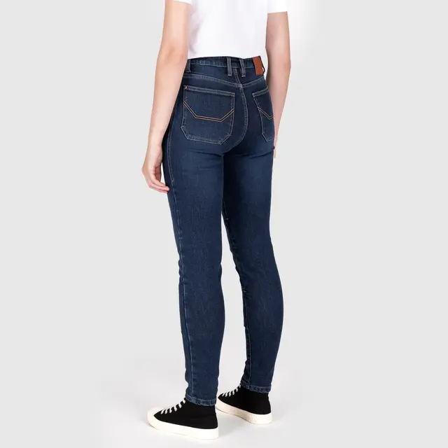 Knox Colton Skinny Dame Jeans XS 8 reg, blå 